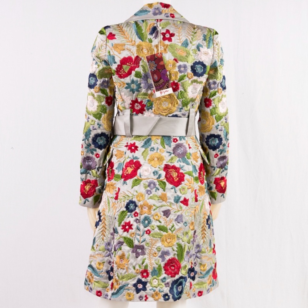 NWT JOHNNY WAS COAT Biya Floral English Garden XS runway couture Originally $869 - Picture 2 of 8